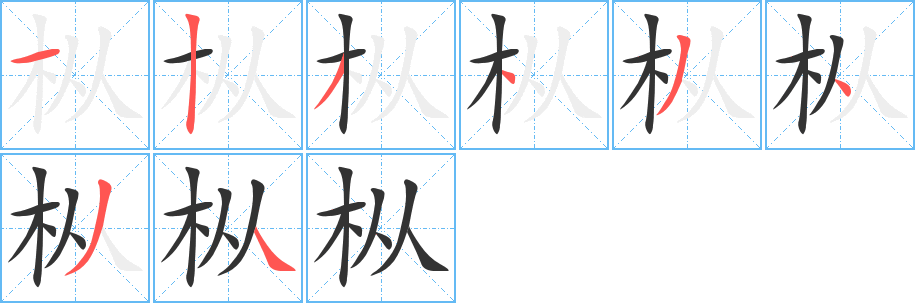 枞的笔顺_枞字的笔顺顺序_笔顺查询-词壤网